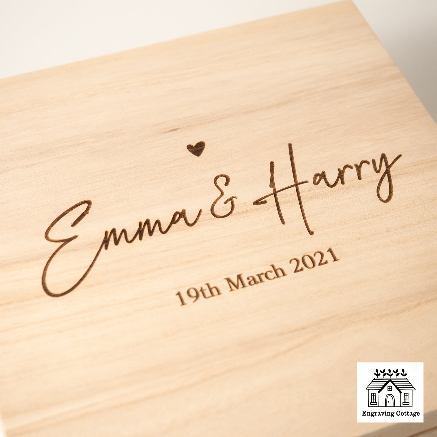 Wooden Keepsake Box For Couples, Boyfriend, Girlfriend, Wedding Gift Engraved Memory Memories Couples Present