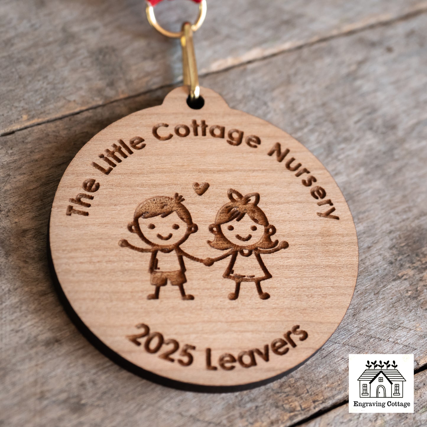 Wooden School Leavers Medals Gift Keepsake Idea 55mm Complete With Ribbon Eco No Waste Sustainable Awards Nursery Pre School Medal Present