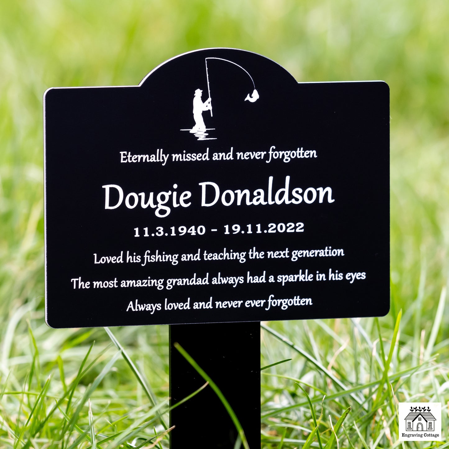 Engraved Memorial Plaque Grave / Tree Marker