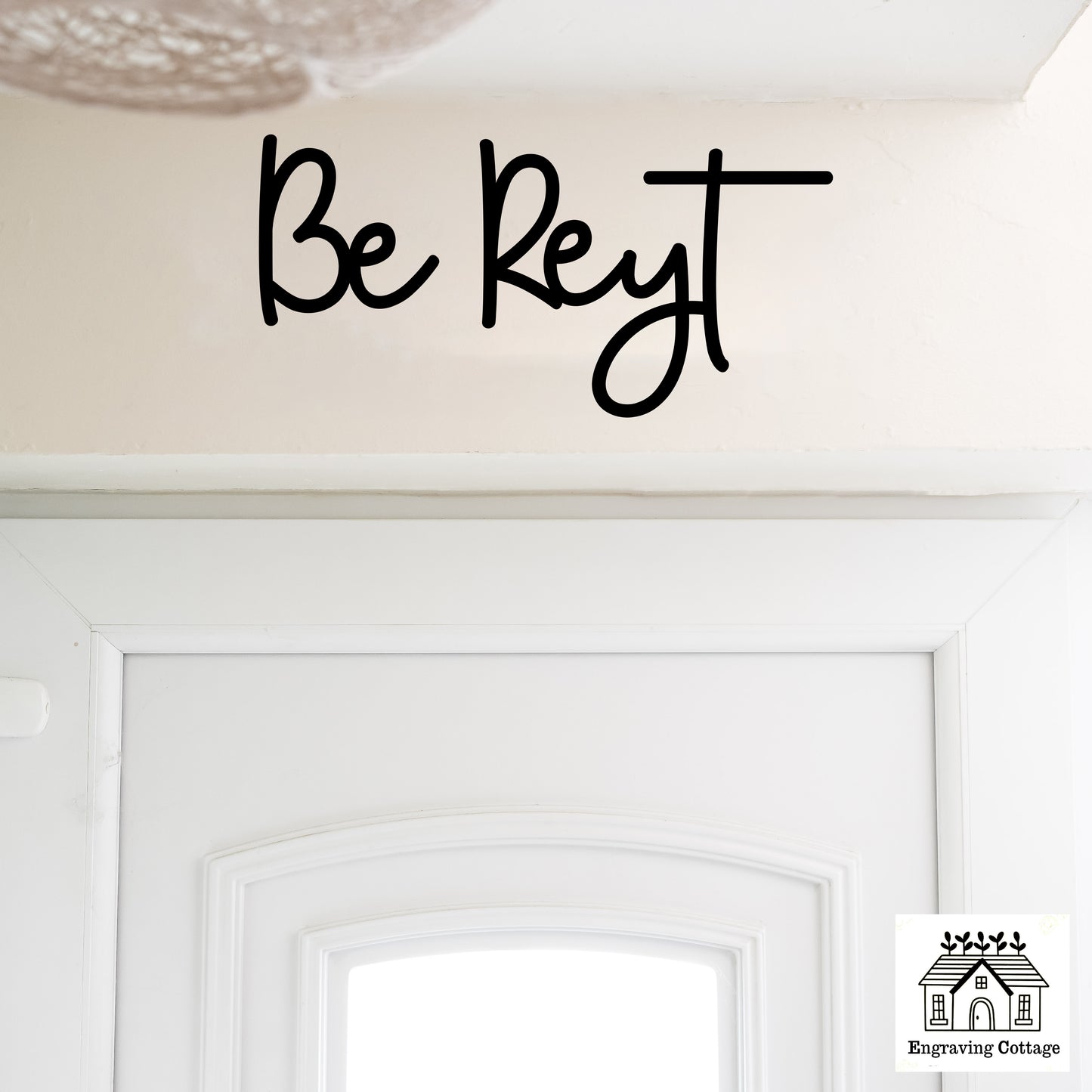 Be Reyt Funny Yorkshire Gift Wooden Script Wall Sign Letters Painted In Black, White or Natural Wood