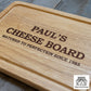 Wooden Cheese Board Gift For Him, Christmas Gift, Birthday Gift, Housewarming Present