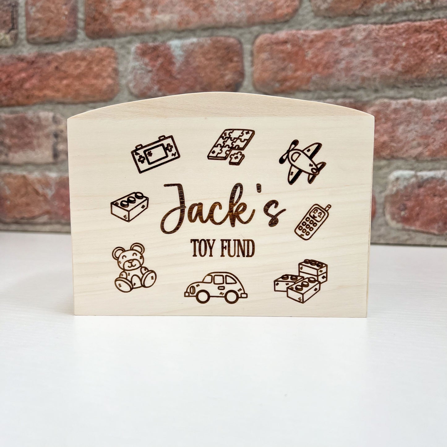 Personalised Wooden Money Box Piggy Bank Children's Keepsake Gift