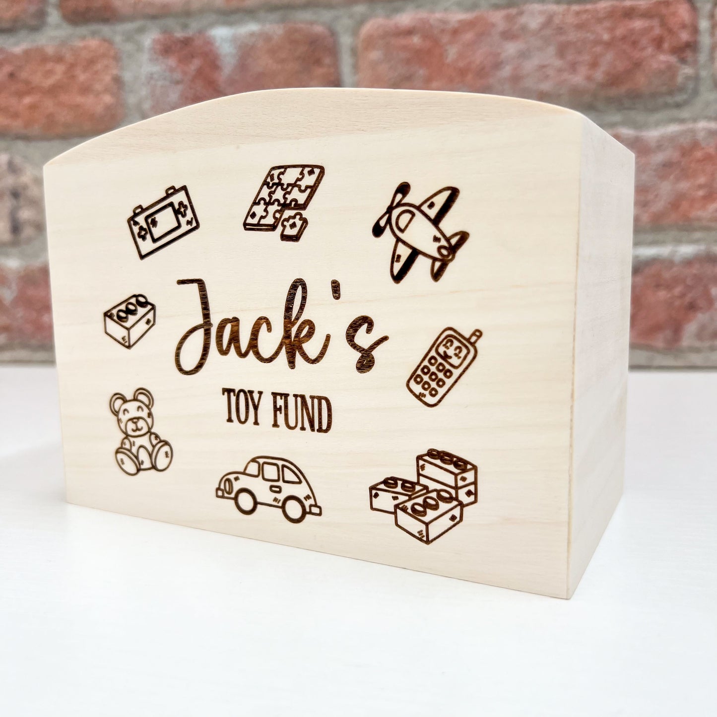 Personalised Wooden Money Box Piggy Bank Children's Keepsake Gift