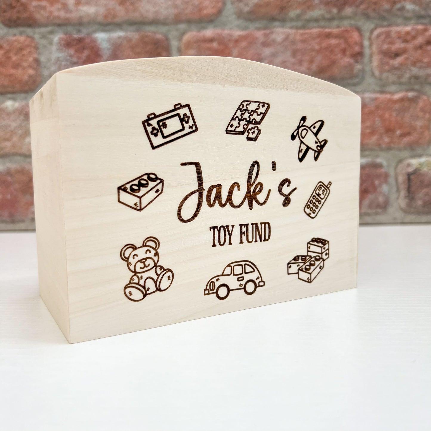 Personalised Wooden Money Box Piggy Bank Children's Keepsake Gift