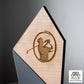 Wooden Golf Trophy Award With Logo & Wording For Golf Clubs, Golf Tournament, Corporate Awards