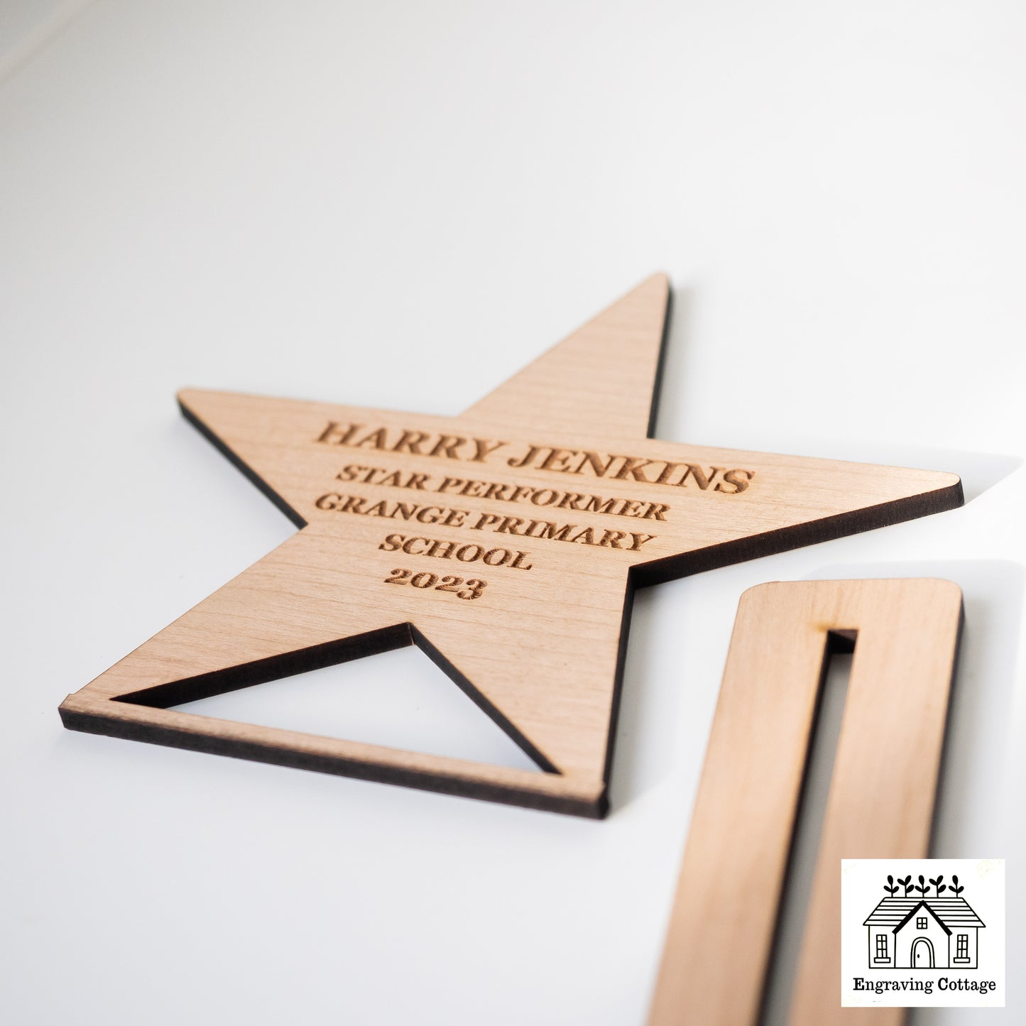 Wooden Star Award Trophy With Wording For Dance, Schools, Pupils, Academy, Corporate Award Gift, Sports Day Trophy