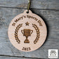 Wooden Sports Day / Running Event Medals 55mm Complete With Ribbon Eco No Waste Sustainable Awards & Medals