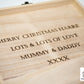 Luxury Engraved Christmas Eve Box Children's Gift Ready To Fill Stocking Filler With Snowman Design