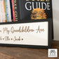 Framed Home Is Where My Grandchildren Are Painted Wooden Sign For Home Cute Small Family Sign Gift