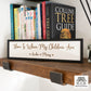 Framed Home Is Where My Children Are Painted Wooden Sign For Home Cute Small Family Sign