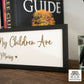 Framed Home Is Where My Children Are Painted Wooden Sign For Home Cute Small Family Sign