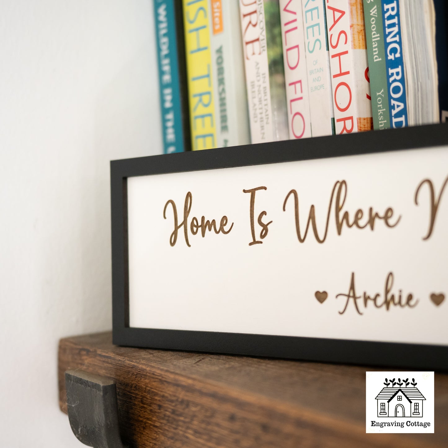 Framed Home Is Where My Children Are Painted Wooden Sign For Home Cute Small Family Sign