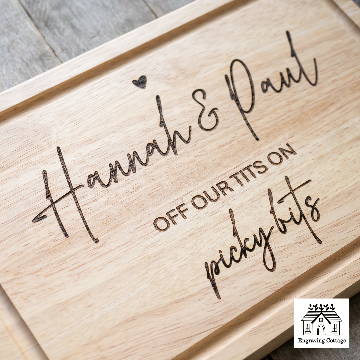 Picky Bits Personalised Chopping Board Funny Gift, Cheese / Charcuterie Board Valentines / Anniversary Foodie Couples Present