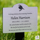Engraved Memorial Plaque Grave / Tree Marker