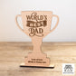 Worlds Best Dad Wooden Trophy Award Gift For Dad Birthday Fathers Day Funny Present