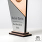170mm Wooden Trophy Award With Logo & Engraved Wording For Schools, Football, Dance, Corporate