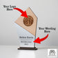 200mm Wooden Trophy Award With Logo & Engraved Wording For Schools, Football, Dance, Corporate